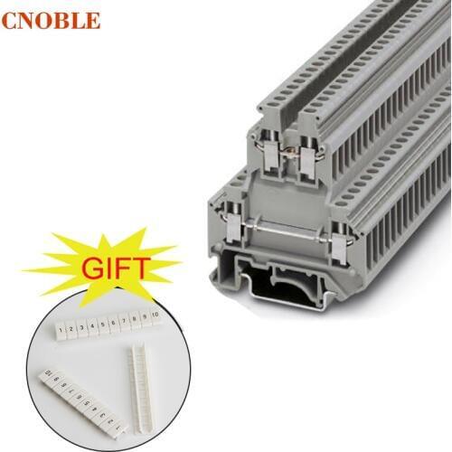 50pcs / box UKk3 DIN rail universal class PCB Terminal blocks double-deck