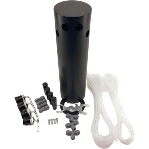 Quadruple Tap Black Phantom Font Kit with SS Duotigh Short shanks and Black handles(Without Tap)-G2