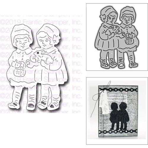 New Vintage Easter Children Craft Embossing Mold 2021 Metal Cutting Dies for DIY Decor Scrapbooking Album Card Making No Stamps