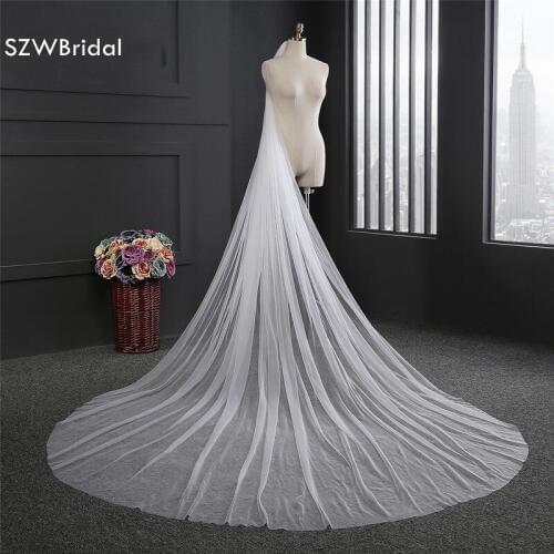 New Arrival 3 Meter Bridal veil 2021 sluier wedding accessories Wedding veil edding veil Veu de noiva longo White Ivory