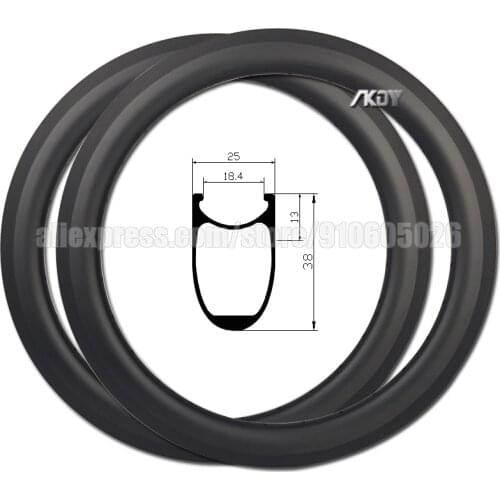 20" Rims Carbon 406 Wheels 38mm Depth 25mm Width Rims 20 Bike Rim Brake Clincher Front 20 Holes Rear 24 Holes BMX Wheels 20 Inch