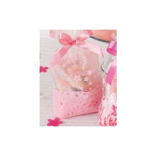 Wholesale 200 Pcs Cherry Cookie Bag,Plastic Semi Clear Cellophane Flat Open,For Bakery Gift Wedding Party Favors Packaging,16x26