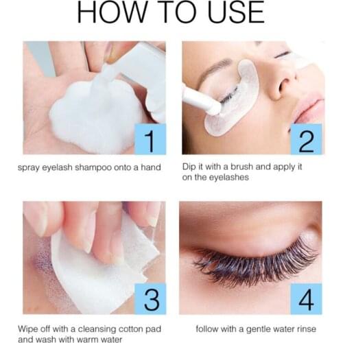 Eyelash Extension Foam Cleanser Shampoo Kit Eye Lash Wash Eye Makeup Remover