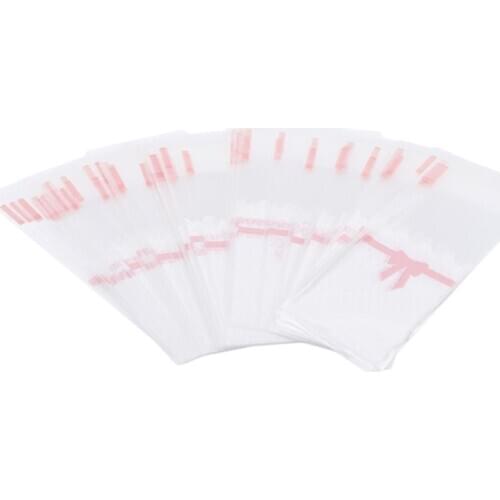 100Pcs / Pack Long Bag Fashion Candy Packaging Bag Rose Biscuits Baking Packaging On White