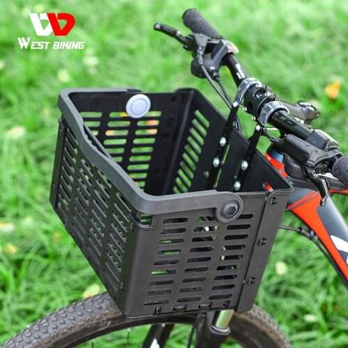 Foldable Bicycle Basket Handlebar Front Storage Container Baggage Pannier Cycling Rear Rack Bag Multifunctional Bike Accessories