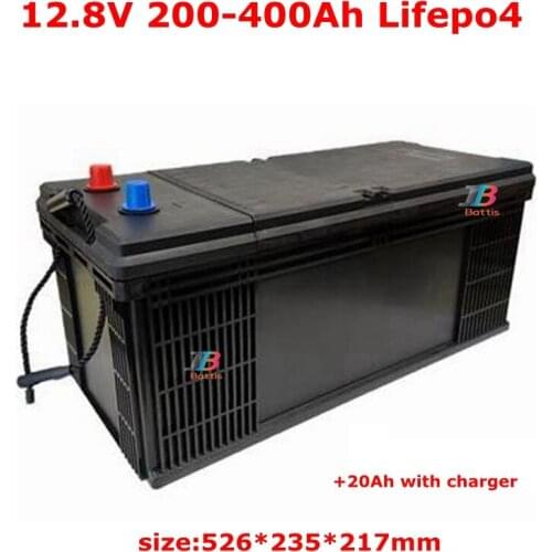 Lifepo4 12V 200AH lithium battery BMS 4S 12.8V 300Ah 400Ah 250Ah for 1800W inverter EV RV Solar energy storage +20A Charger