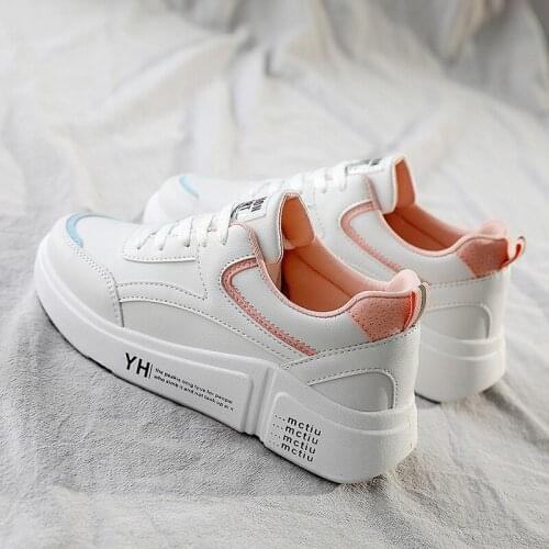 Thick-soled casual all-match womens 2020 new sports shoes student color matching waterproof spring white platform shoes