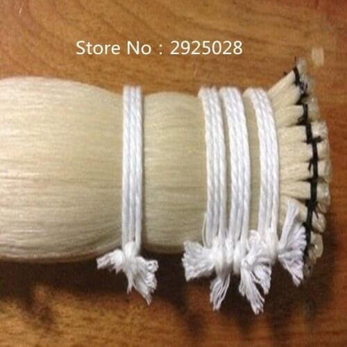 100 hanks 80-85cm natural Mongolian violin bow horse hair Free Shipping