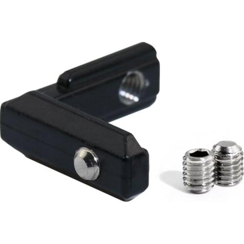 20pcs 20S L Shape Black Inner Corner Connector Joint Bracket for 2020 Aluminum Profile with slot 6mm