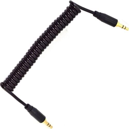 3FT 3.5mm Male to Male M/M Jack Audio Stereo Aux Spring Cable 1M for iPod MP3