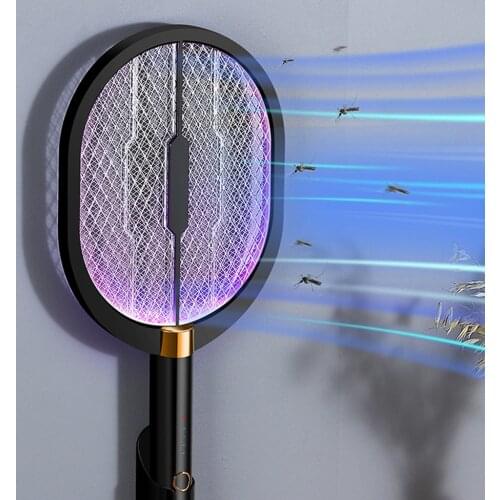 3 In 1 Home Electric Mosquito Swatter Fly Swatter Bug Zapper USB Rechargeable