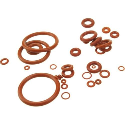 50pcs OD 5-35mm Red Silicone O-Ring Thickness 1mm Food Grade Ring Washer Gaskets Abrasion And Deformation Resistance