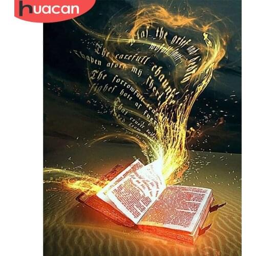 HUACAN DIY Diamond Painting 5d Book Needlework Diamond Embroidery Cross Stitch Landscape Wall Art Handmade Gift