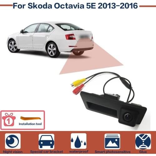 Car Rear View Reverse Backup Camera For Skoda Octavia 5E 2013-2016 Parking HD Night Vision