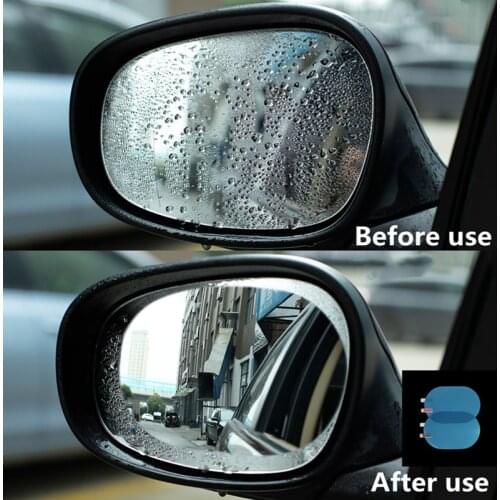 Car rear view anti-fog styling protective2 set transparent sticker hood waterproof for windows exterior accessories automobiles