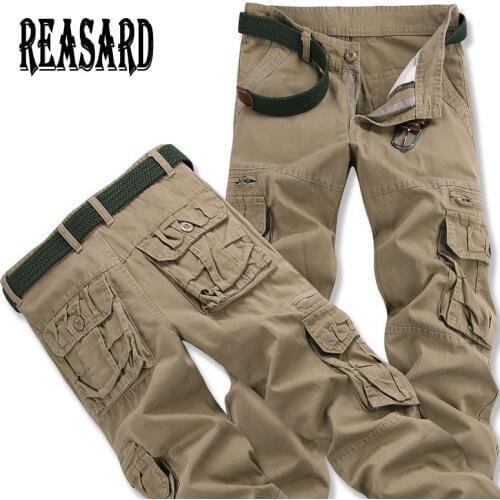 New Kahki Army Green Color Military Cargo Pants Men Camouflage Tactical Casual Cotton Casual Trousers Men Pantalon Hombre