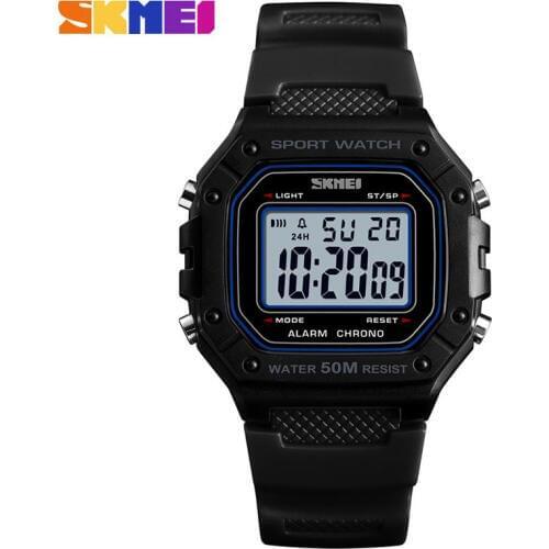 SKMEI Outdoor Sport Watch 5Bar Waterproof Alarm Clock Men Digital Watches Fashion Military Men Digital Watch часы мужские 1496
