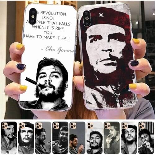 TOPLBPCS Che Guevara Cigarett Phone Case for iPhone 11 12 pro XS MAX 8 7 6 6S Plus X 5S SE 2020 XR case