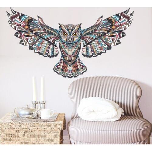 Pattern Domineering Owl Wall Stickers DIY Home Decor For Bedroom Decorative Removable Vinyl Wall Decal Design Mural Wall Sticker