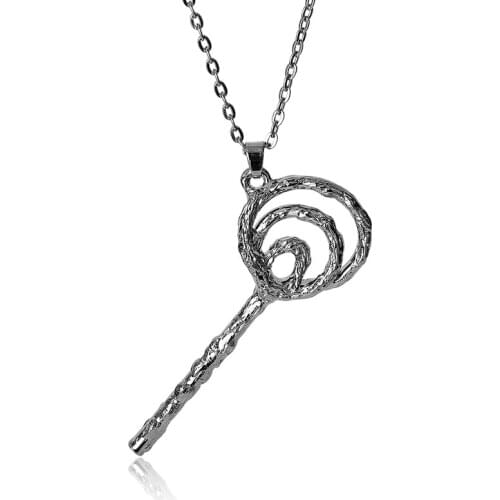 Personality Fashion Jewelry Pendant Necklace Black Theme Branch Lollipop Pendant Ladies High Quality Jewelry Decoration Gift