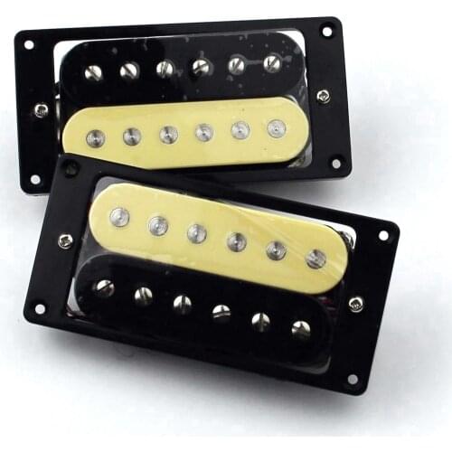 ZEBRA HUMBUCKER PICKUP SET 4 CONDUCTOR WIRES ALNICO V Pickups Fits LesPaul NEW
