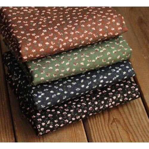 Beautiful 50x145cm Rural Small Flowers Printed Cotton Poplin FabricQuilting Baby Bedding Tilda Cloth Patchwork fabric