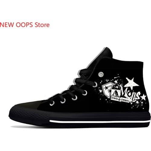 Famous Stars and Straps Skull Fashion Lightweight High Top Canvas Shoes Men Women Casual Breathable Sneakers