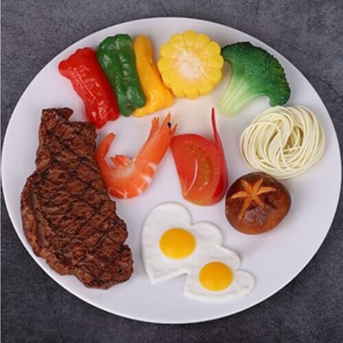 Chicken Drumsticks Wings beef steak french fries hamburger sausage broccoli onion tomato slice model Simulation fake food props