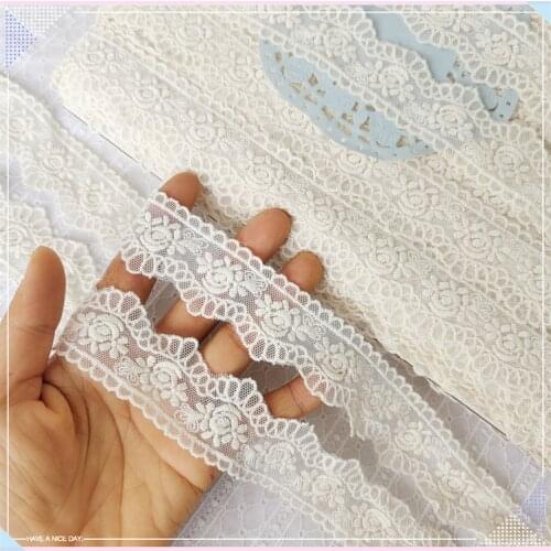 5 Meters Purple Color Cute Polyester embroidered mesh lace Garment lace trims trimmings DIY Sewing accessories