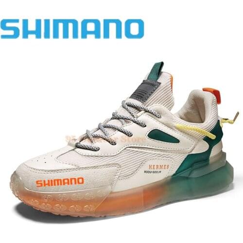 Shimano Men Hiking Fishing Shoes Anti-skid Mountain Climbing Outdoor Athletic Breathable Waterproof Anti-wear Fishing Shoes