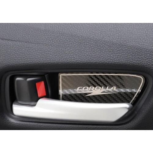 Car interior Door Handle Bowl Cover Patch trim Sequins Decoration For Toyota Corolla S LE 2019 2020 2021 Accessories carstyling