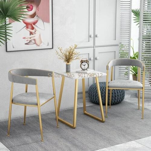 Nordic light luxury dining chair home backrest modern minimalist makeup chair leisure stool ins net red restaurant chair