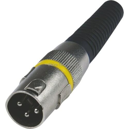 Wholesale 100 pcs/lot XLR 3Pin Cannon Connector XLR Male MIC Audio connector-YA5020