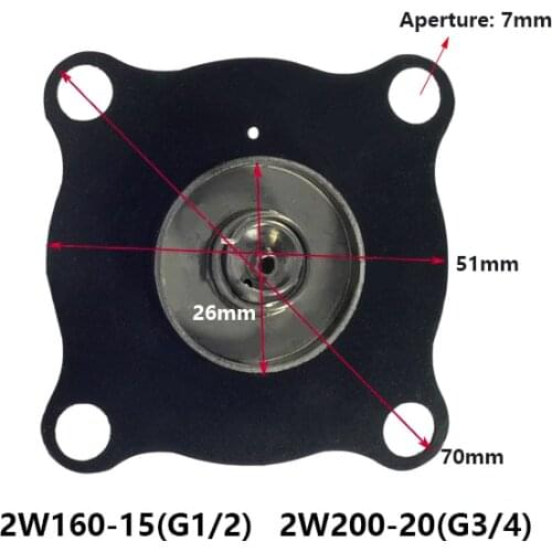 2W Full range of solenoid valve diaphragm 1/4 3/4 1inch 2inch diaphragm NBR fluororubber