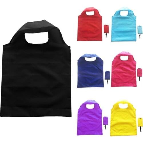 Portable Folding Eco Friendly Nylon Grocery Shopping Bag Tote Pouch Organizer