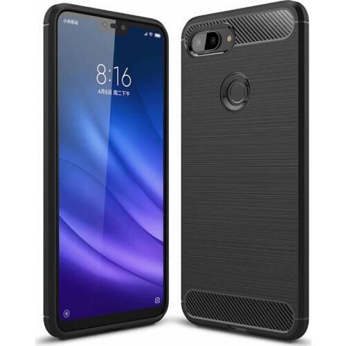 Rugged Armor Anti Scratch Case with Resilient Shock Absorption and Carbon Fiber Design for Xiaomi Mi 8 Lite/Mi 8X