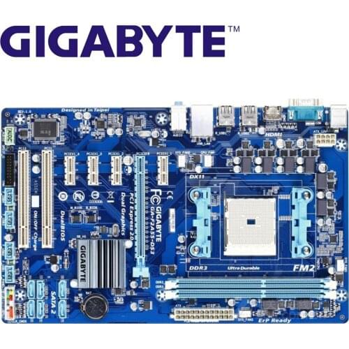 Socket FM2 For AMD A55 Gigabyte Motherboard GA-F2A55-DS3 Original DDR3 Desktop Mainboard Boards F2A55-DS3 64GB F2A55 DS3 Used