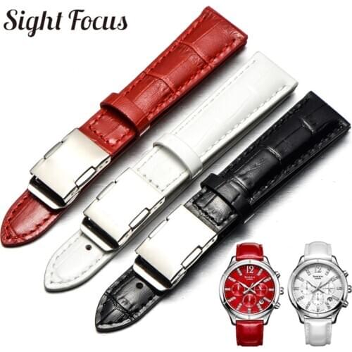 Calfskin Leather Watch Band for Casio Women SHN5010L 5023 3012 first Cow Leather 14 16 18mm Watch Strap ReplacementBacelet Belt