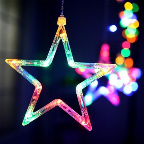 Romantic Fairy Star Led Curtain String Lights Decoration Christmas Garland Light For Wedding Party led Holiday Lighting