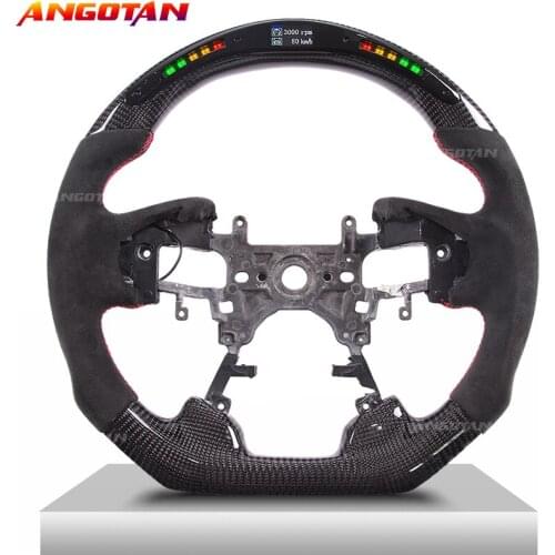 Steering Wheel Fit For Honda accord 9th 2013-2017 Carbon Fiber LED Itlay Alcantara Car Steering Wheel