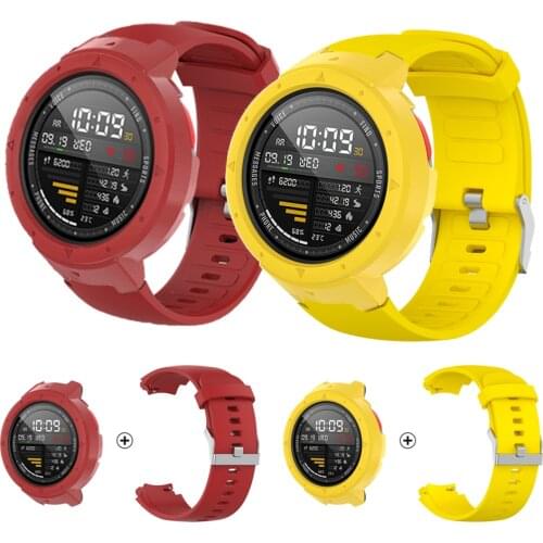 Silicone Band For Amazfit Verge Smart Watchband Bracelet For Xiaomi Amazfit Verge 3 Protective Case Wrist Strap +Protector Shell
