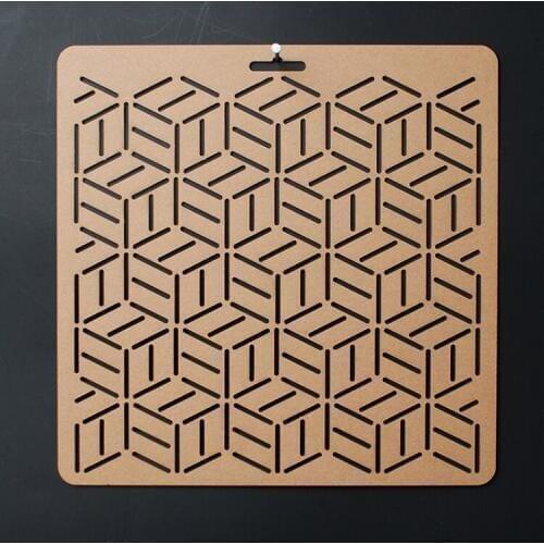 20*20cm big size Vintage Inlaid transparent costura Embroidery quilt line template, patchwork ruler plotting board