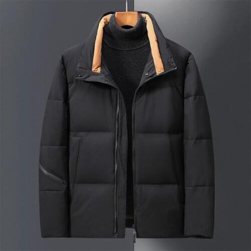 High Quality Winter Down Jacket Mens Fashion Thick Warm Snow Parka Brand White Duck Down Coat Men Winter Black Puffer Jacket