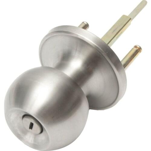 1/2pcs Door Lock Stainless Steel Round Door Knobs Handle Internal Entrance Passage Door Lock for Bedroom Living Room Bathroom