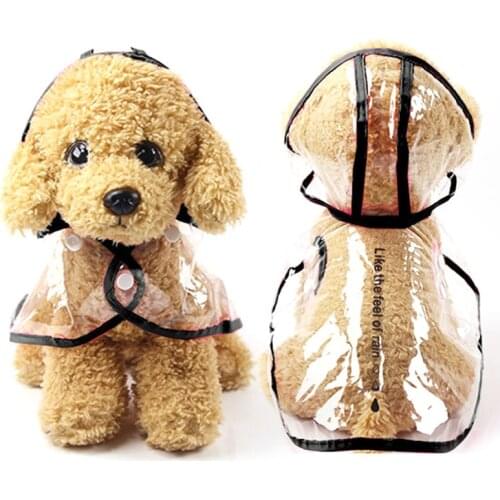 1 Pcs Pet Jacket For Rain Dog Transparent Raincoat Adjuastable Waterproof Coat For Small Medium Large Dogs Hooded Windproof