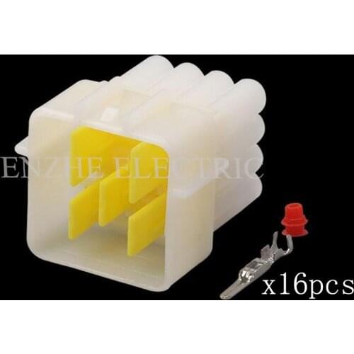 100SET Male connector wire connector 16 pin connector terminal Plugs socket Wire harness Soft Jacket DJ7161Y-2.3-11