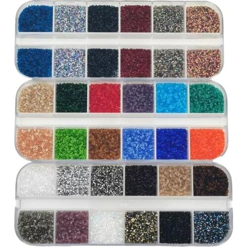 12000pcs 1.2mm Mini Crystals Micro Pixie Nail Rhinestones DIY Crystal Gems Stones Glass Sand Rhinestones for Nail Decorations