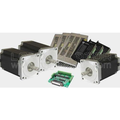 US/DE Ship 3Axis Nema 34 Stepper Motor 1232OZ-IN 5.6A & stepper motor driver DM860A & 3pcs power CNC PLASMA &Mill