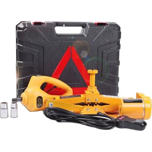 12V 2/3T Automotive Electric Jack Lifting Car SUV Emergency Tools with Impact Wrench Gloves Socket Adapter Screwdriver Tools Kit