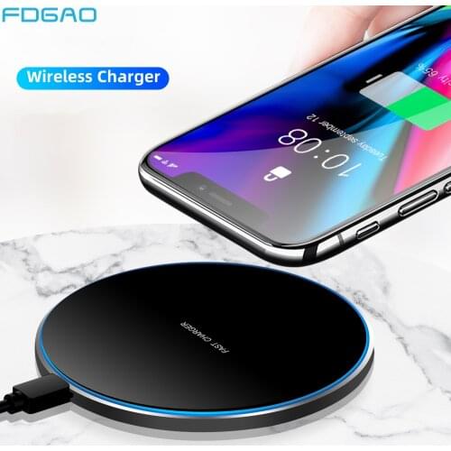 FDGAO Fast Wireless Charger 10W For iPhone 12 Pro 11 8 X XS XR Samsung S21 S20 Huawei P40 Pro Xiaomi Mi 11 10W Qi Phone Charger